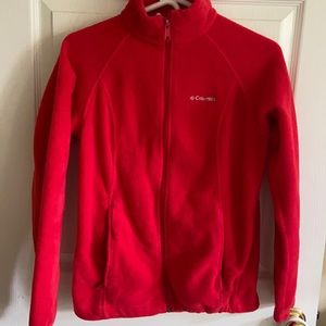 Columbia Fleece Jacket- Red size small
